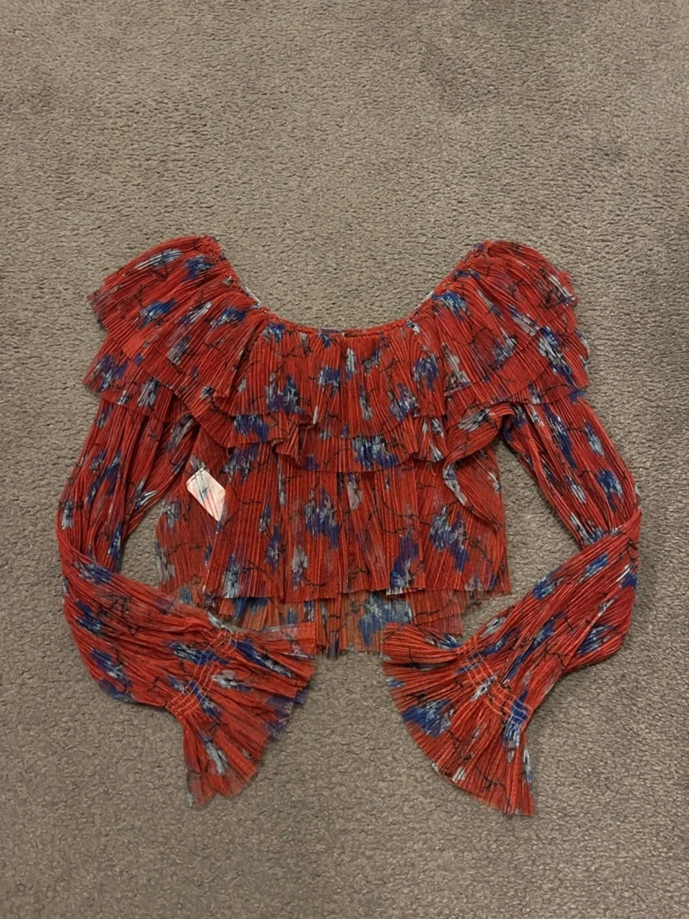Free People Frills And Thrills Floral Blouse